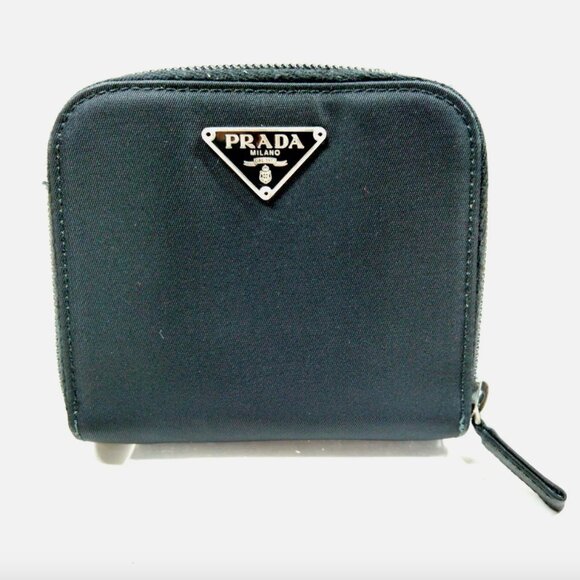 Prada Black Nylon Compact Zippy Wallet - Picture 1 of 9